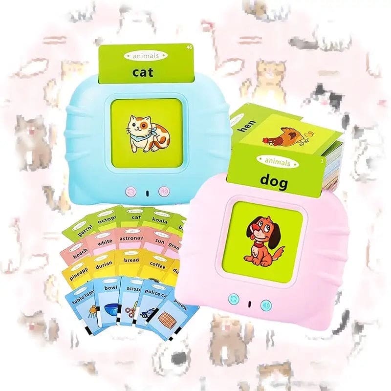 Colourful talking flash card with illustration for early vocabulary learning