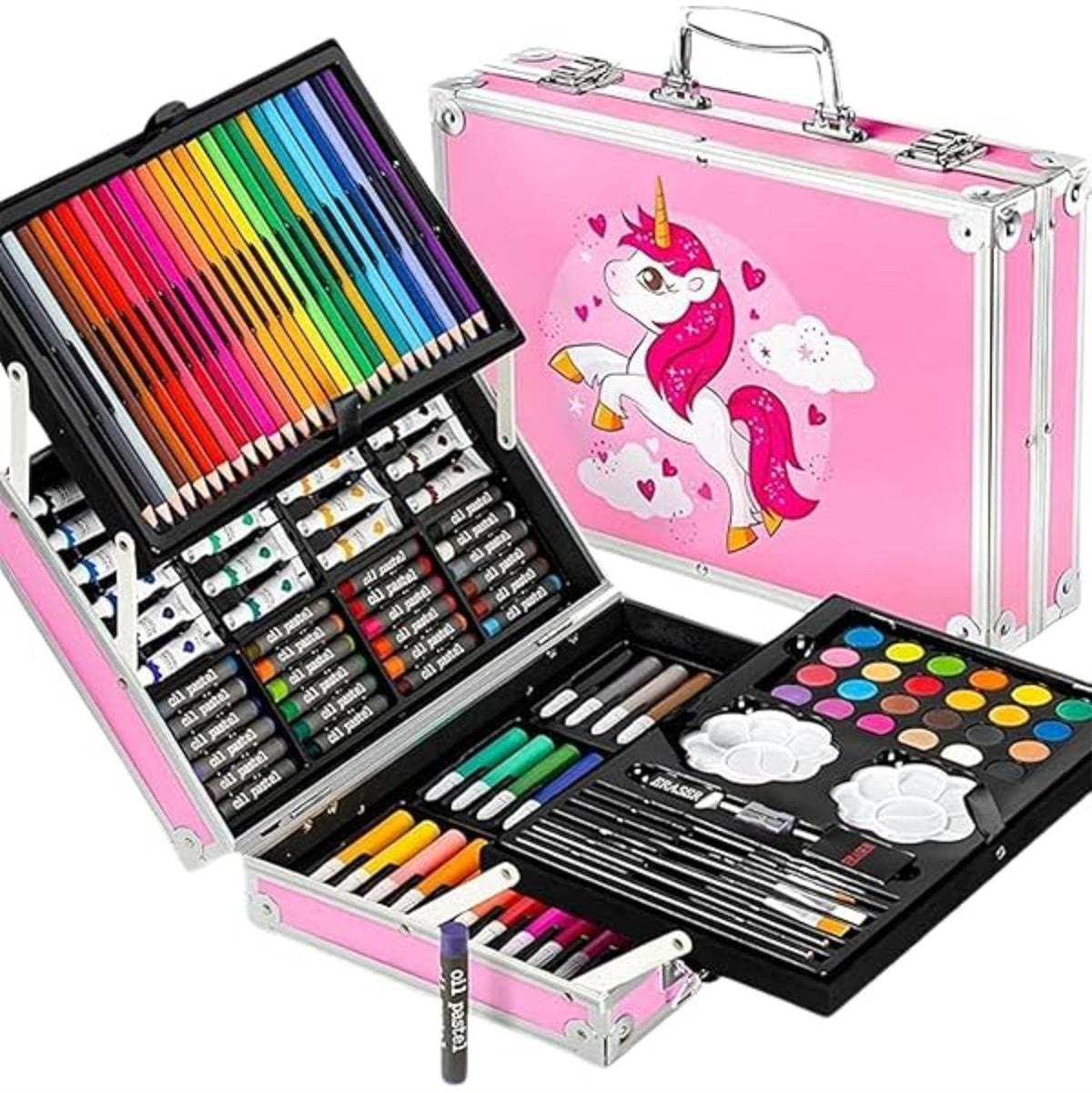 145-piece briefcase colouring kit