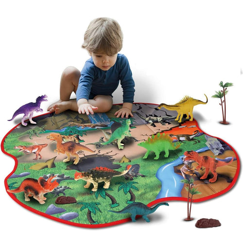 2-in-1 Dinosaur Toy Storage Box & Playmat