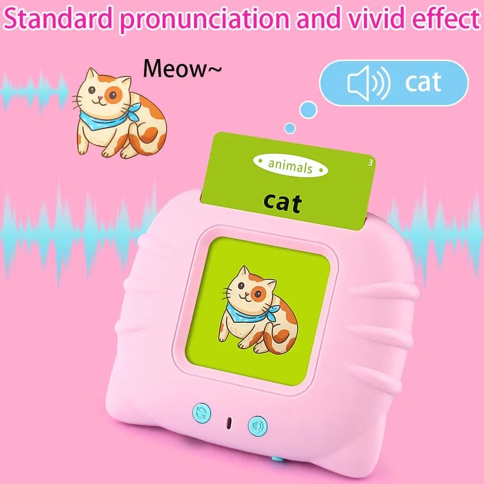 Talking Flash Cards teaching colors and everyday objects to toddlers