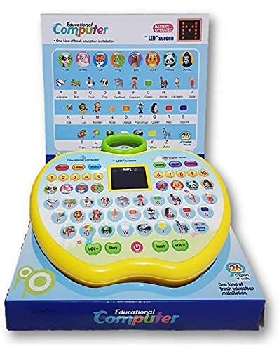 Kids learning computer side view