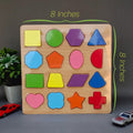 Wooden Toy Shapes (Brown Plate)