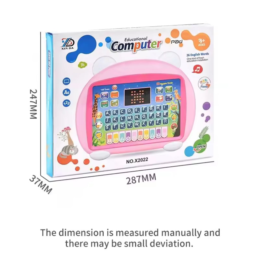 Kids learning tablet front view