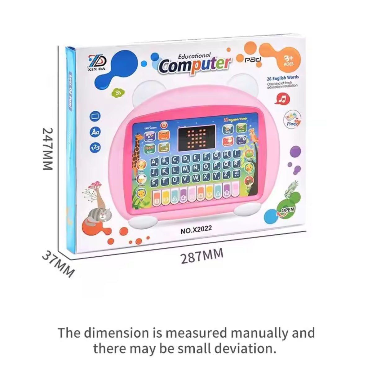 Kids learning tablet front view