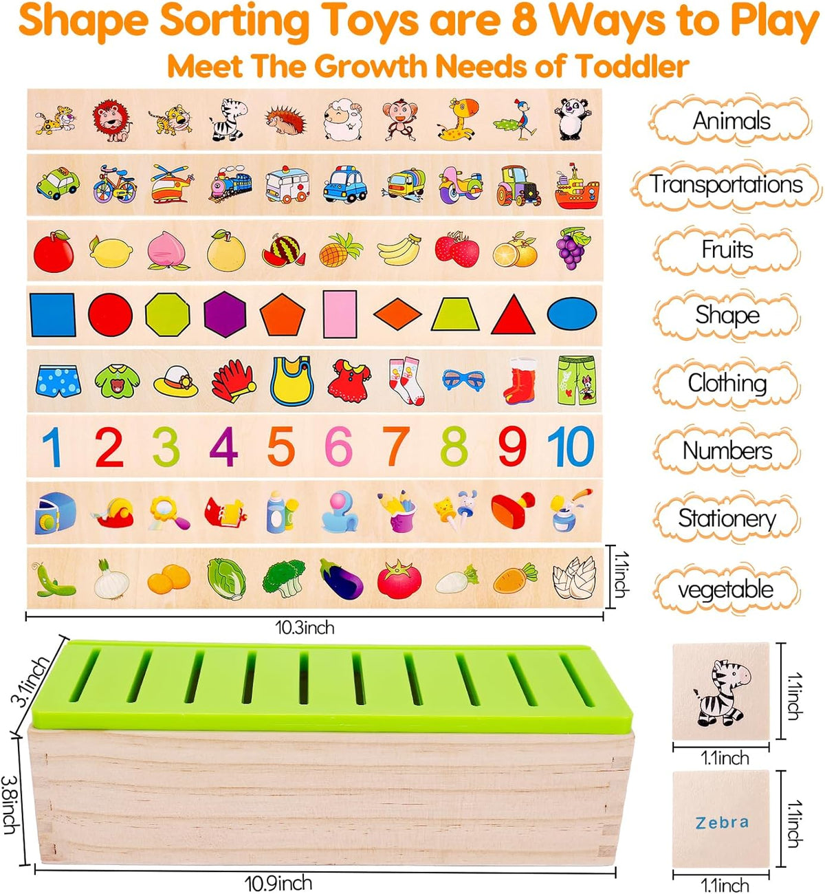 Children's Educational Early Learning Knowledge Classification Box