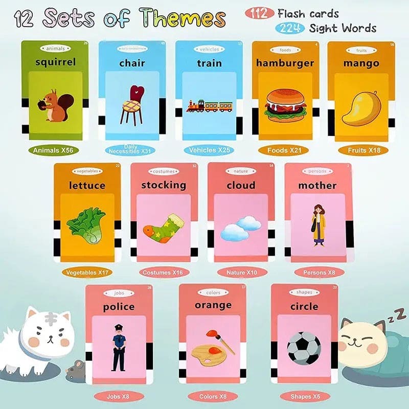 Talking Flash Cards teaching animal names and sounds to toddlers
