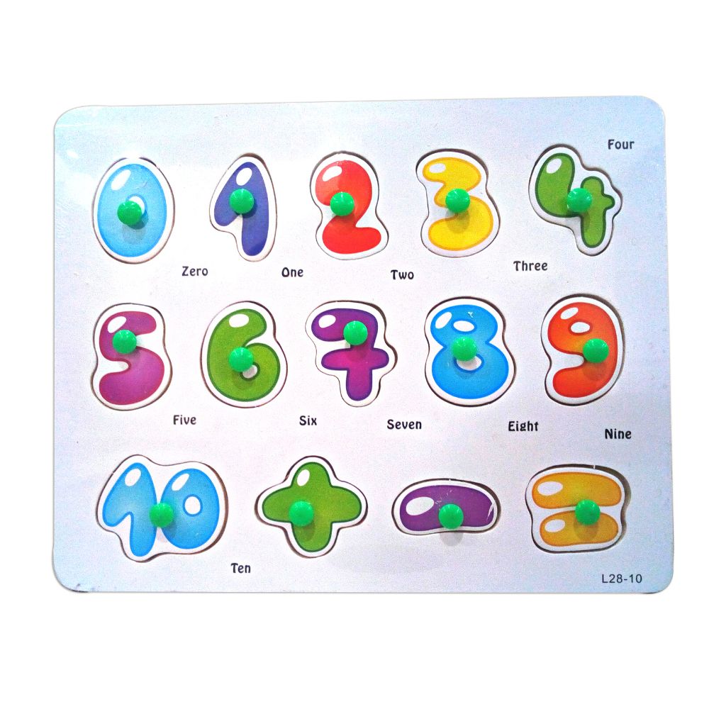 Wooden Number Puzzle Learning Board
