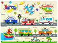 Wooden Traffic Shapes Peg Board