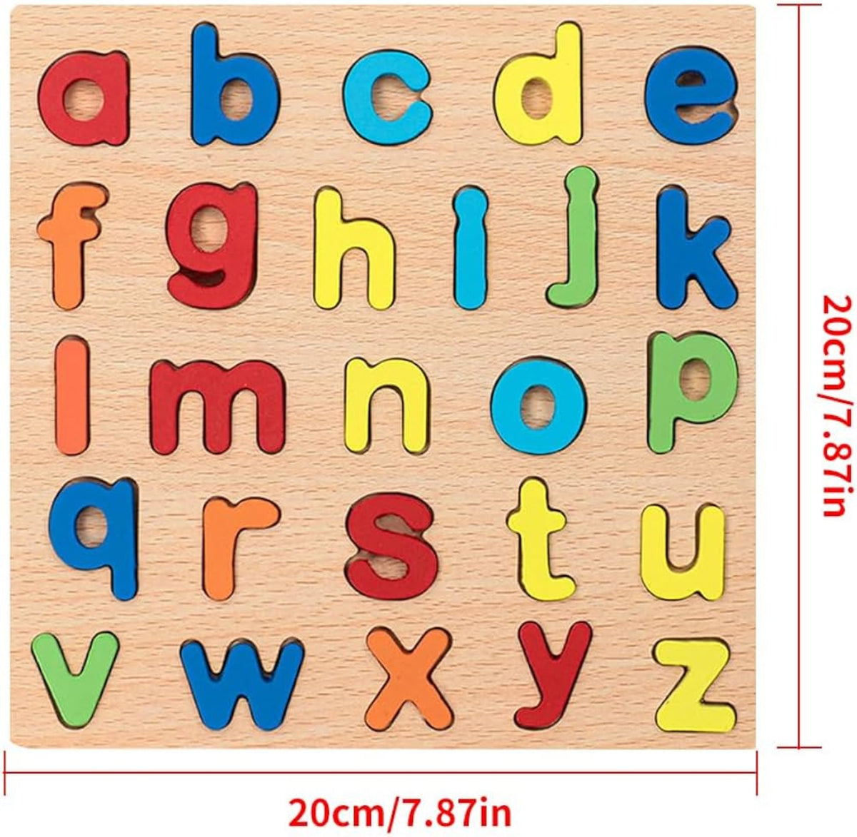 Wooden Small Alphabet Plate