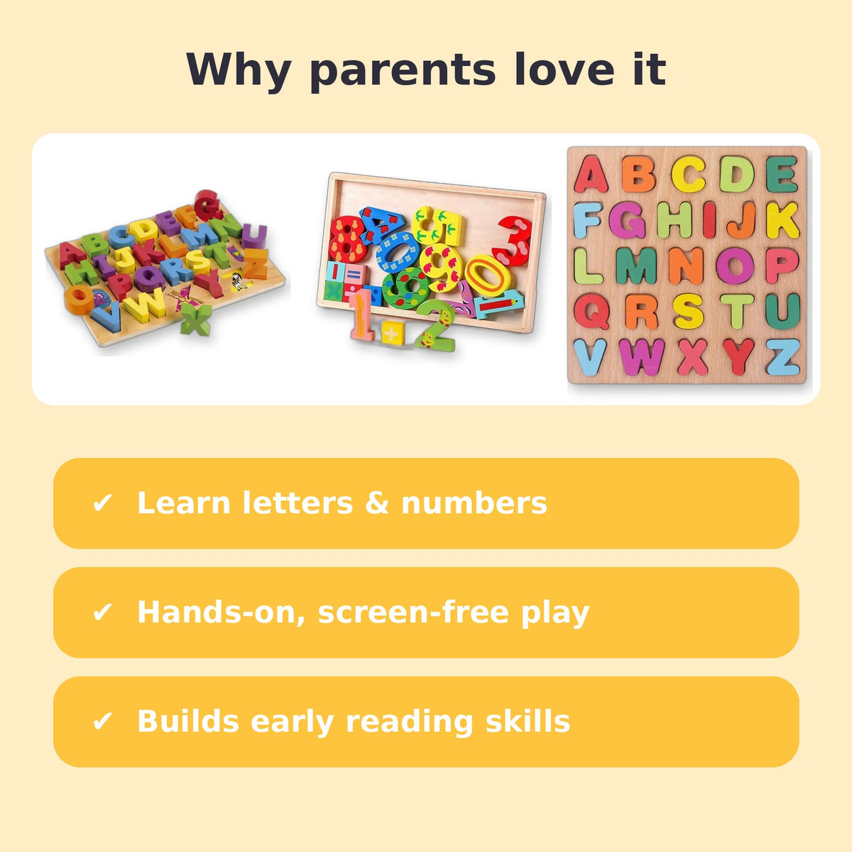 Alphabet & Numbers Starter Set - benefits