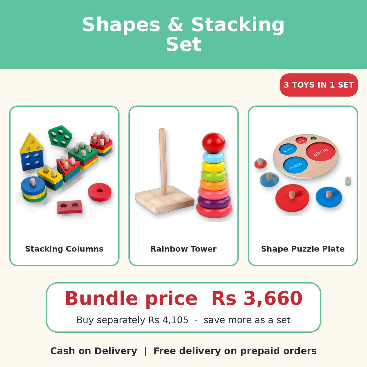Shapes & Stacking Set - what's inside and price