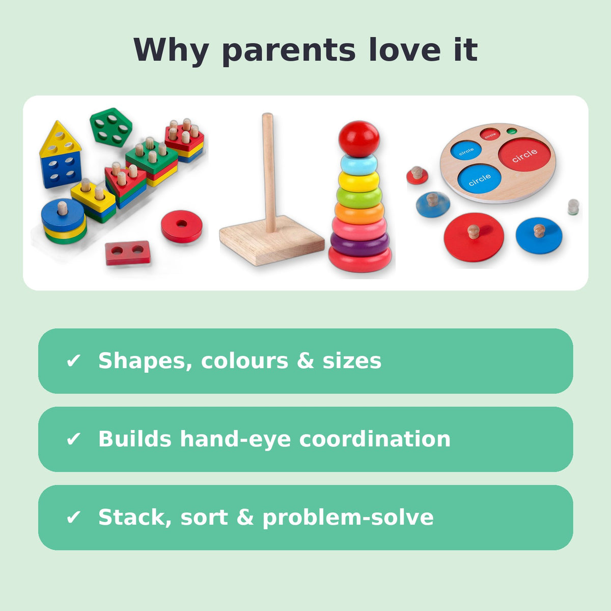 Shapes & Stacking Set - benefits
