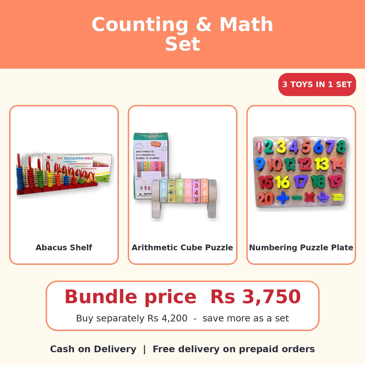 Counting & Math Set - what's inside and price