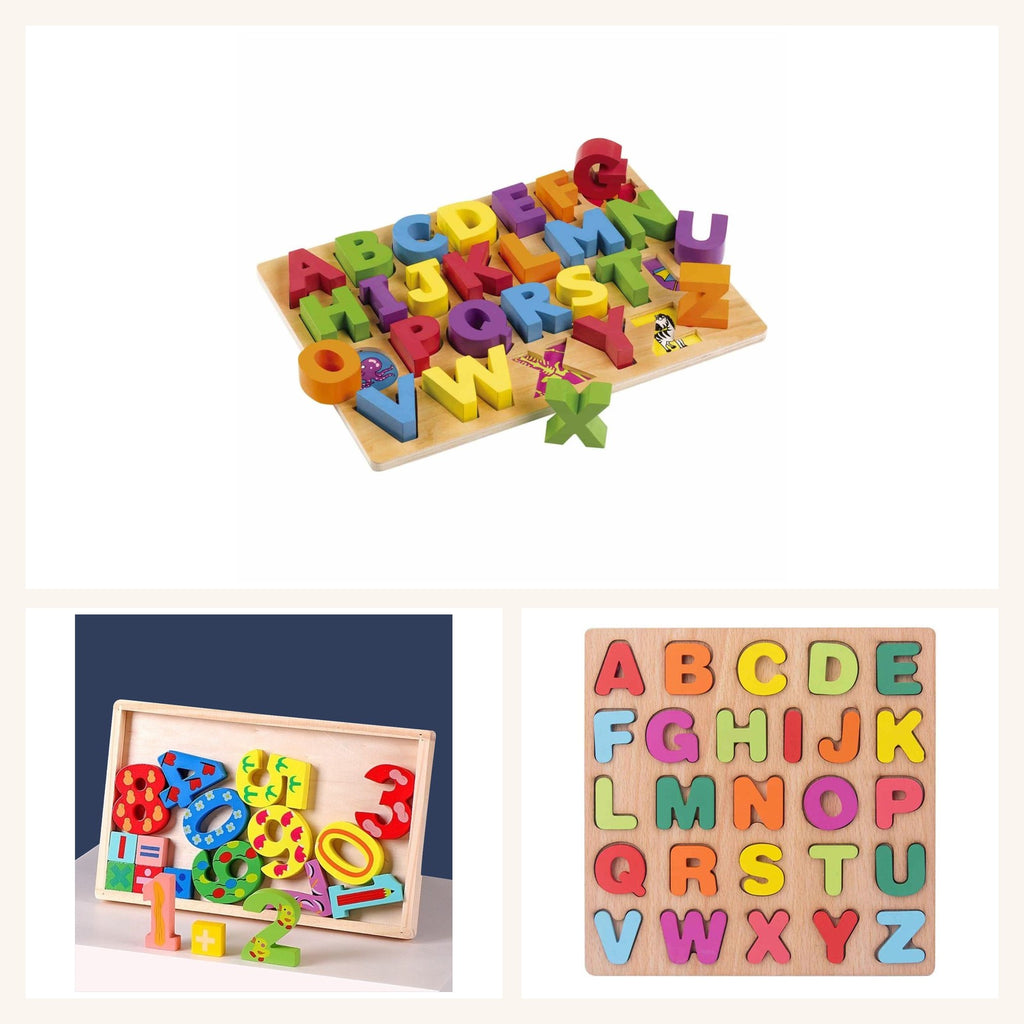 Wooden Alphabet & Numbers Starter Set - all 3 toys
