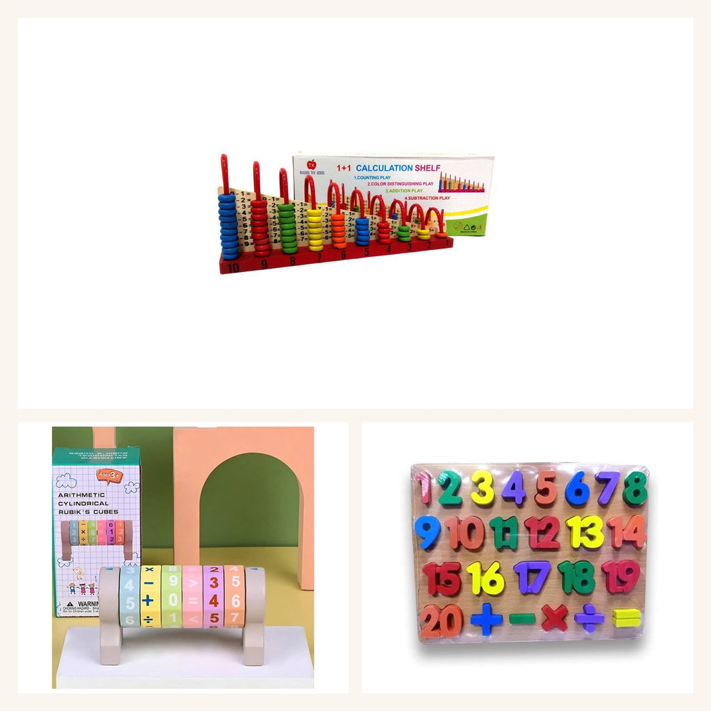 Wooden Counting & Math Set - all 3 toys