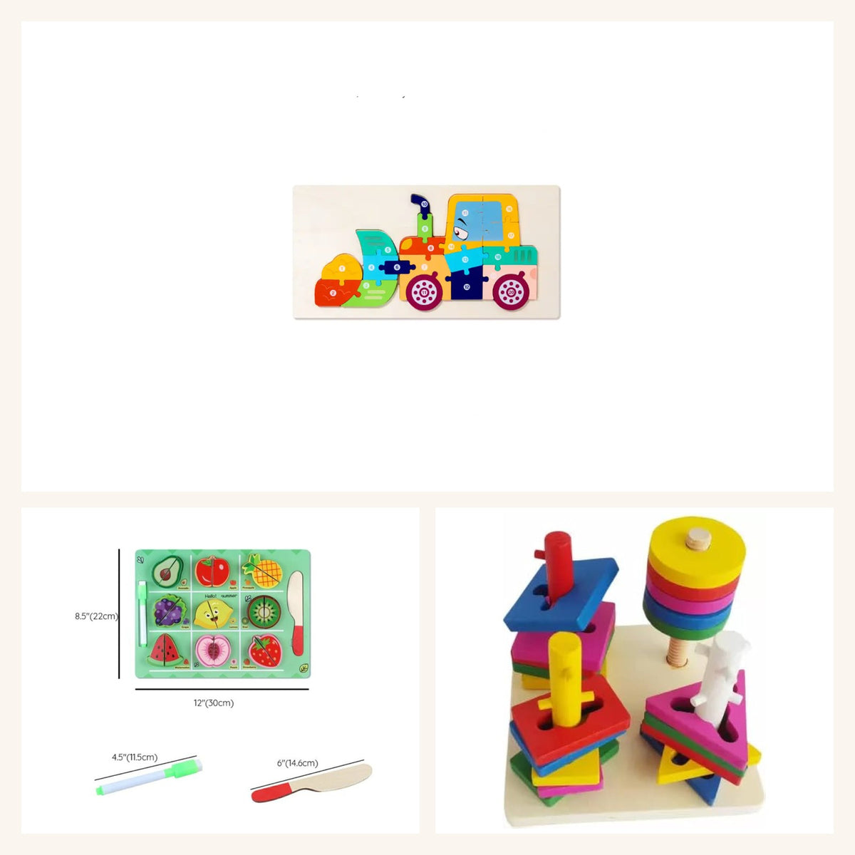 Wooden Puzzle Thinkers Set - all 3 puzzle boards