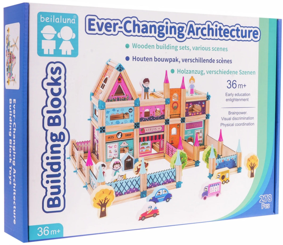 Building Blocks Toys 278pcs No.3805 - Beilaluna Wooden Toys