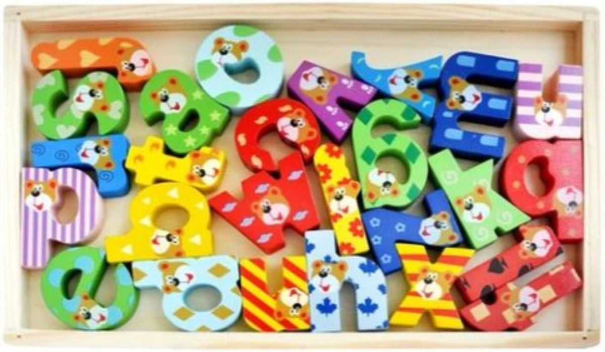 Wooden Lowercase ABC Puzzle Tray