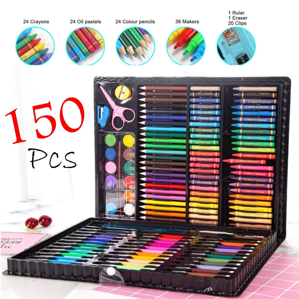 Kids art coloring kit 150 pcs