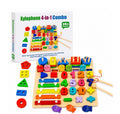 4-in-1 wooden xylophone educational toy for kids