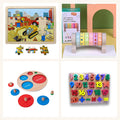 Wooden Puzzle Fun Set - all 4 puzzles