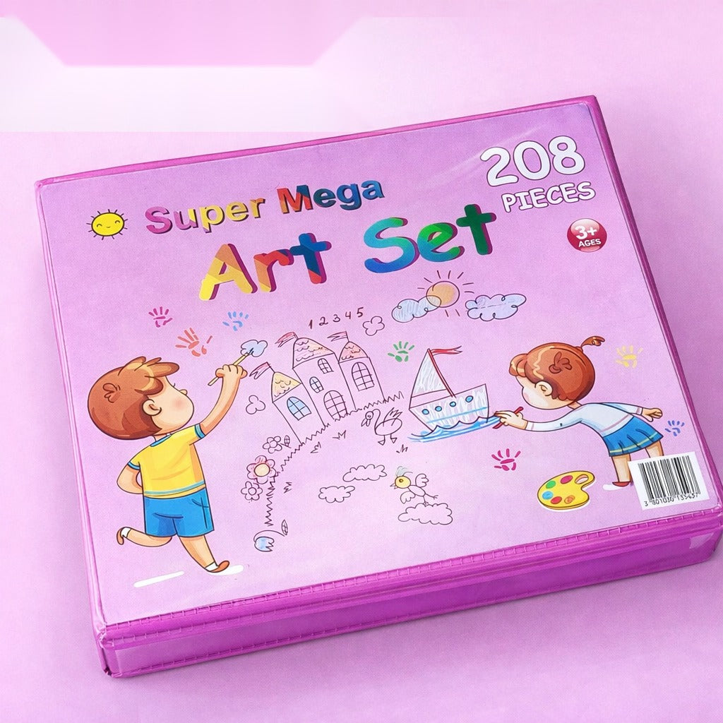Super Mega 208 piece kids art set