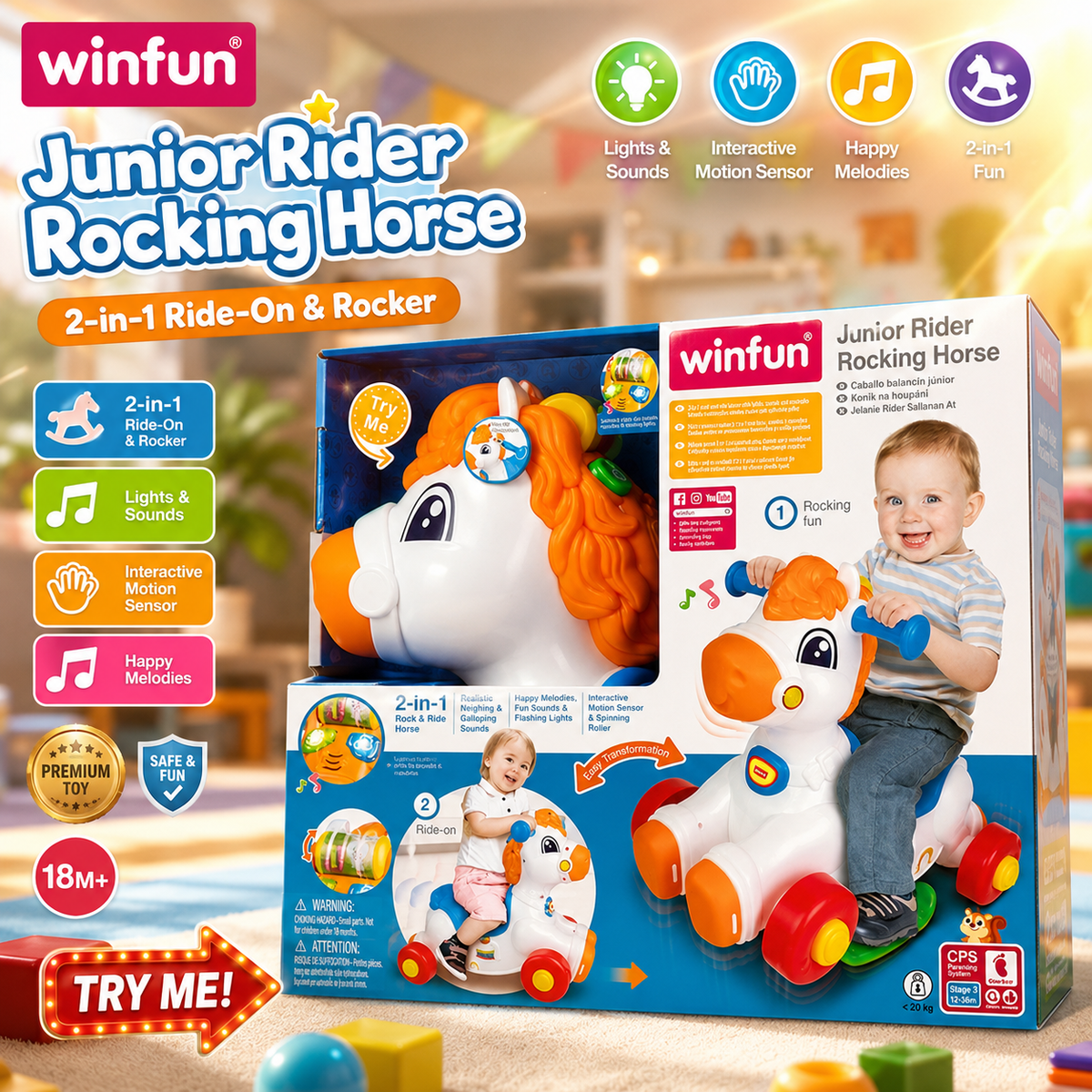 Winfun 2-in-1 Rocking Horse