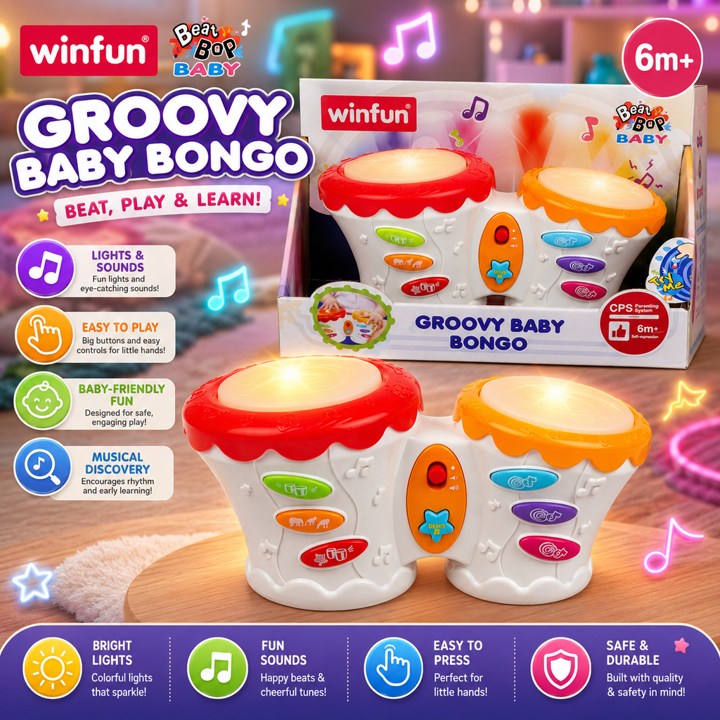Winfun Groovy Bongo Drum