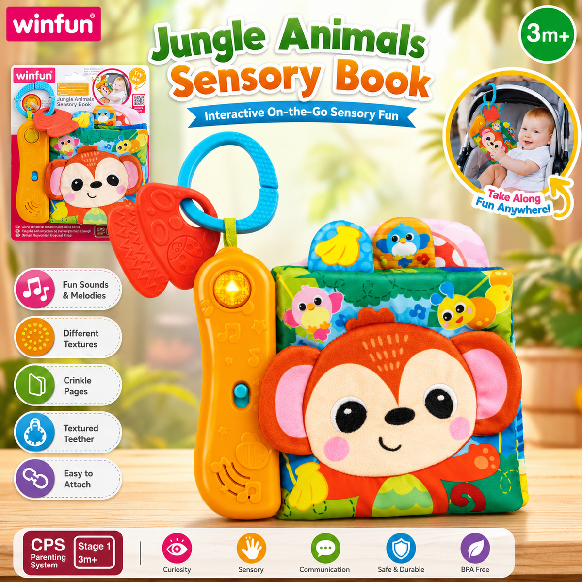 Winfun Jungle Sensory Book