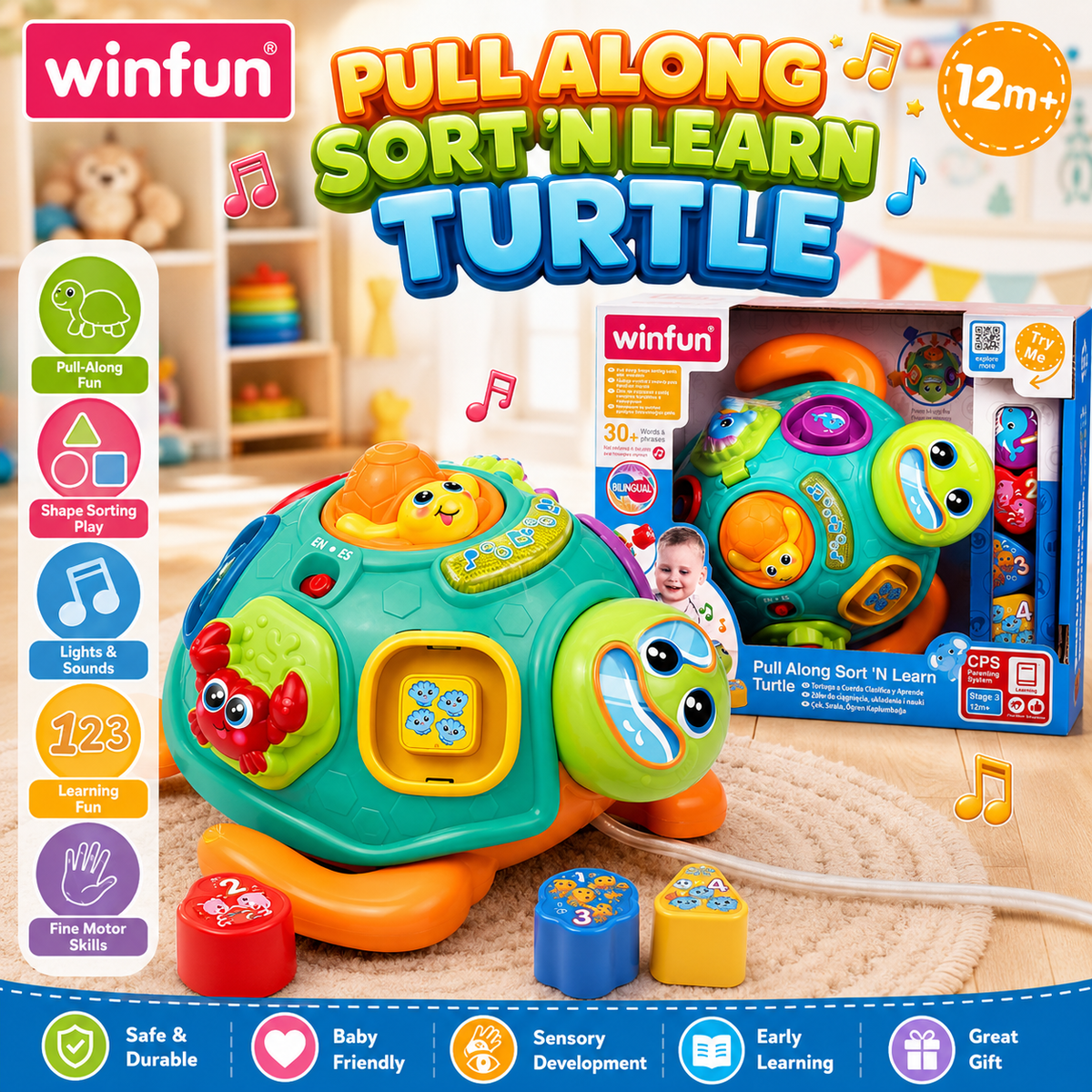 Winfun Pull Along Turtle