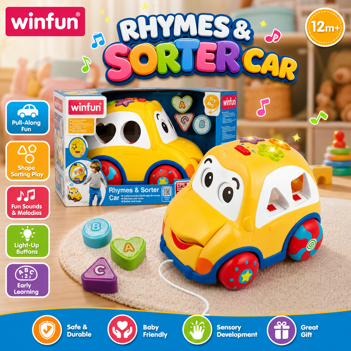 Winfun Ryhmes & Sorter Car