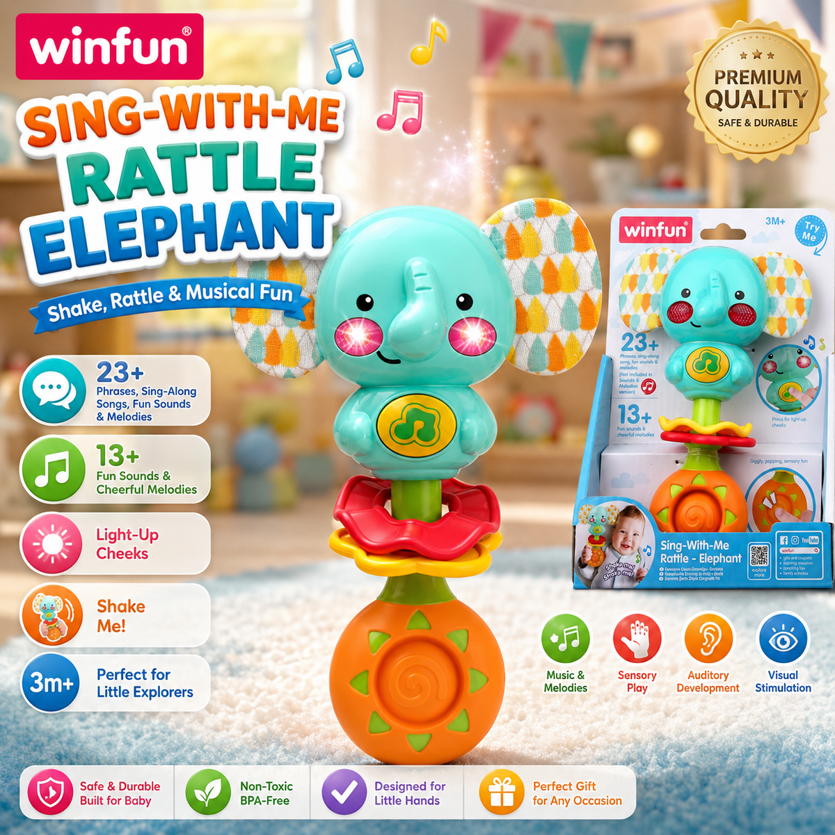 Winfun Rattle Elephant