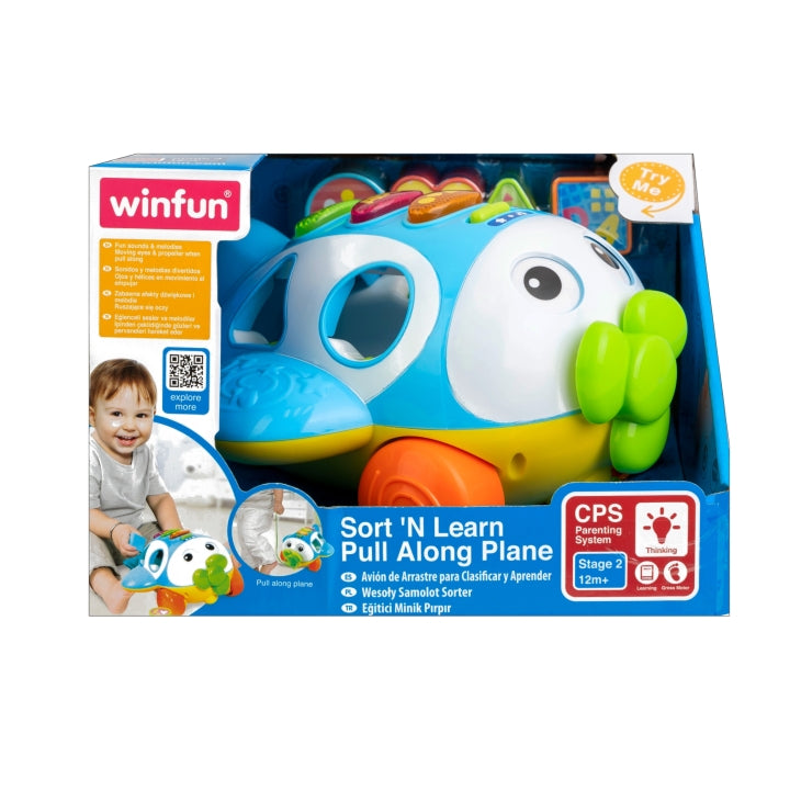 Winfun Sort N Learn Pull Along Plane